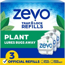 Zevo Plant Flying Insect Trap 3pk Refill White
