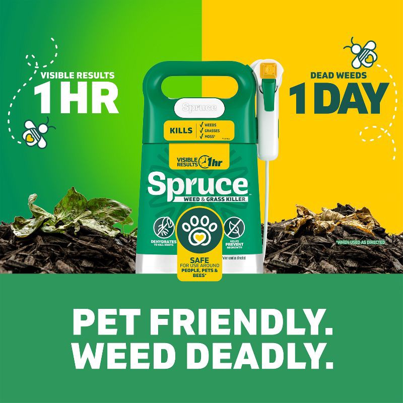 slide 5 of 14, Spruce Weed and Grass Killer Manual Spray 64oz, 64 oz