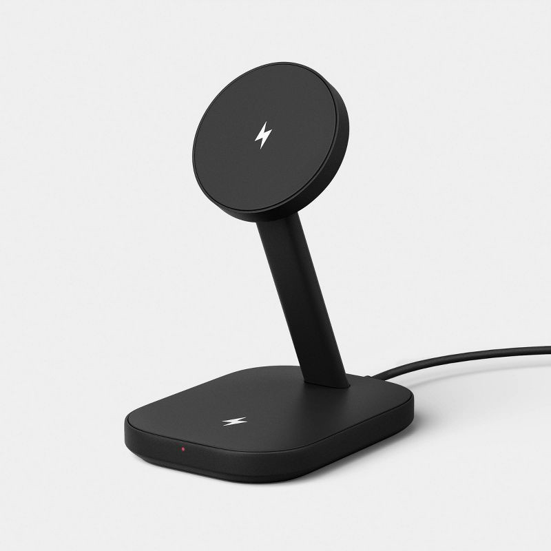 slide 2 of 4, 2-in-1 15W Charging Stand - dealworthy™ Black, 1 ct