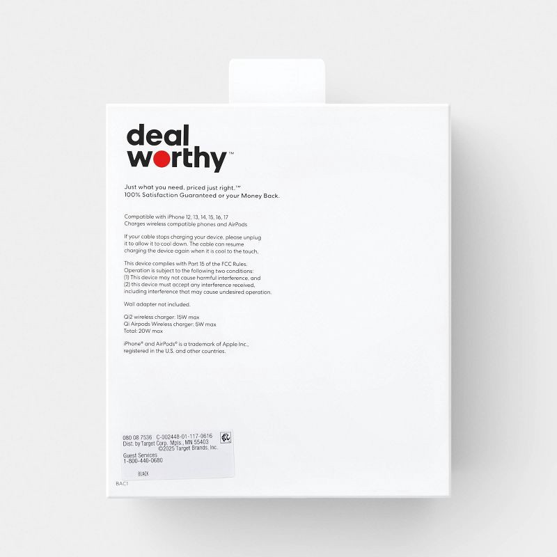 slide 3 of 4, 2-in-1 15W Charging Stand - dealworthy™ Black, 1 ct