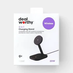 2-in-1 15W Charging Stand - dealworthy™ Black