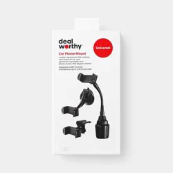 Car Mount (2-in-1) Matte Finish - dealworthy™ Black