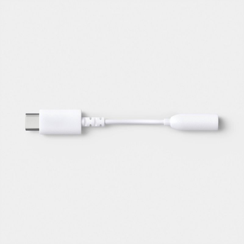 slide 2 of 3, 3inch USB-C to Aux Adapter - White - dealworthy™ White, 1 ct