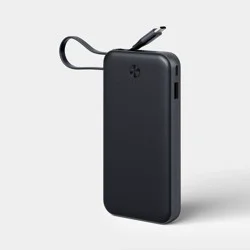 10000mAh Power Bank w/ USB- C Cable - Black - heyday™ Black