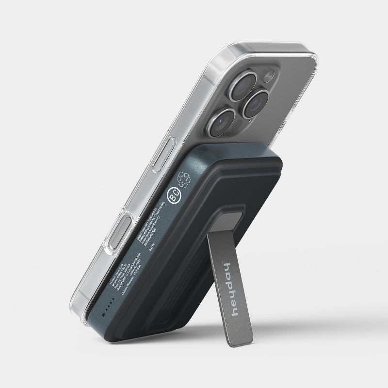 slide 2 of 3, 5000mAh Magnetic Power Bank w/ Stand - Black - heyday™ Black, 1 ct