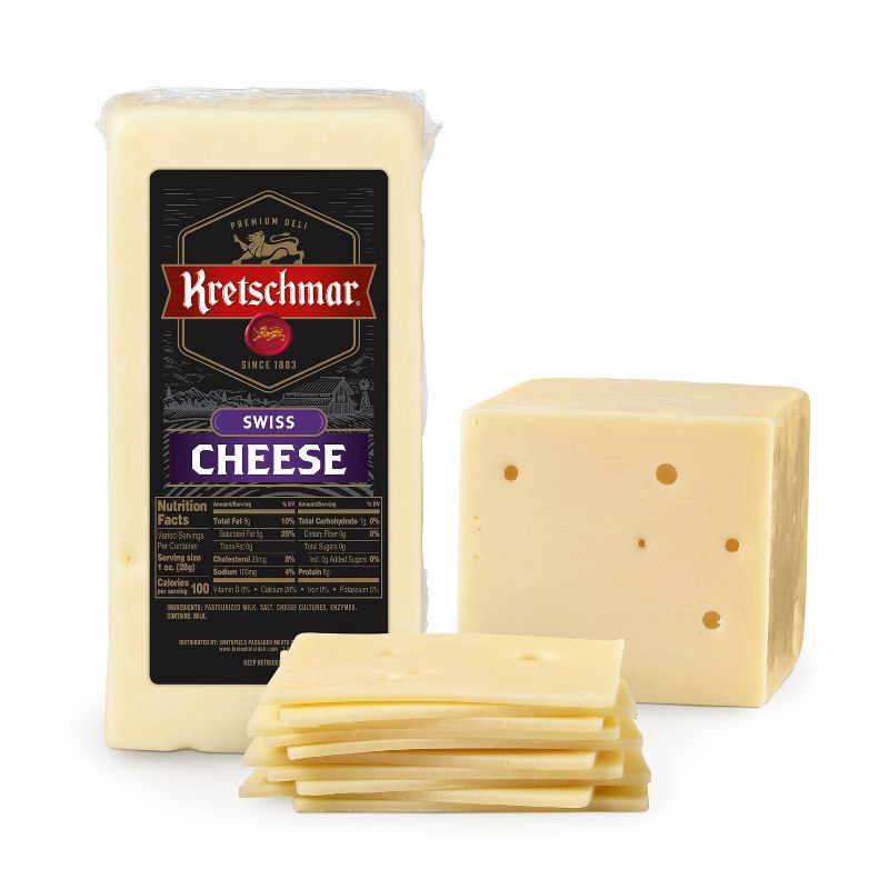 slide 2 of 3, Kretschmar Swiss Cheese - Price per lb, per lb