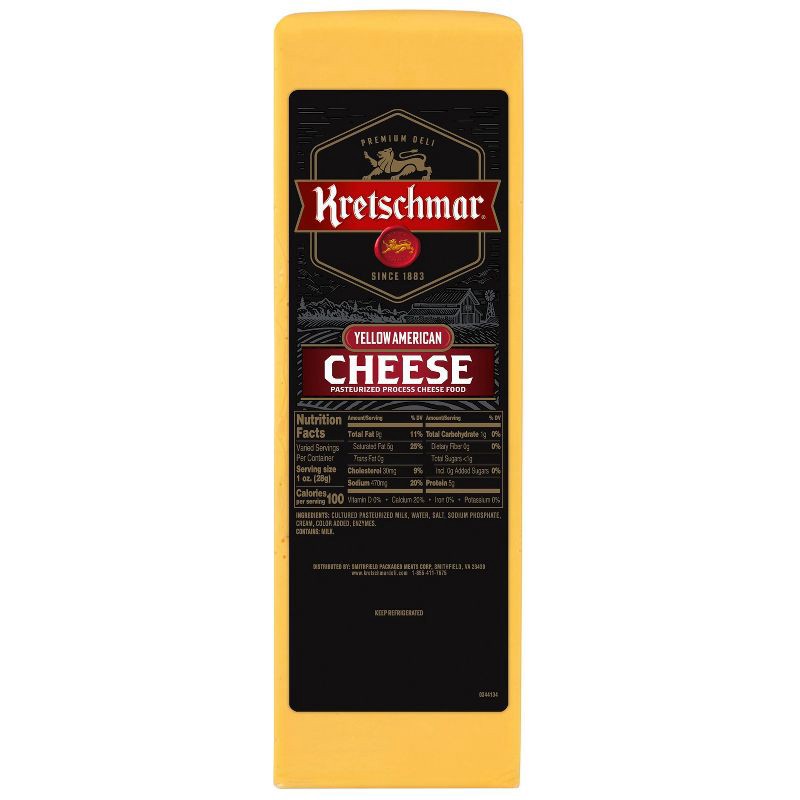 slide 1 of 5, Kretschmar American Cheese - Price per lb, per lb