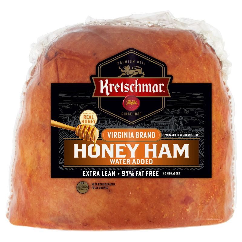 slide 1 of 4, Kretschmar Virginia Honey Half Ham Deli Fresh Sliced - price per lb, per lb