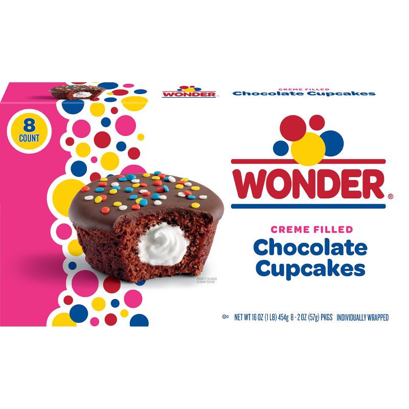 slide 10 of 10, Wonder Creme Filled Chocolate Cupcakes - 16oz/8ct, 8 ct; 16 oz