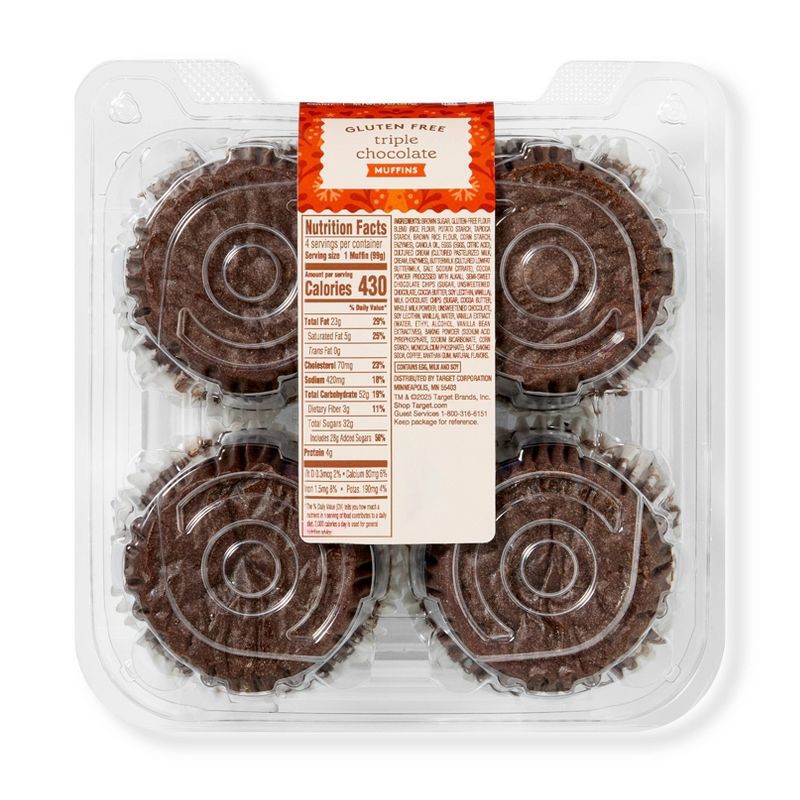 slide 2 of 3, Triple Chocolate Muffins - 14oz/4ct - Favorite Day™, 4 ct; 14 oz