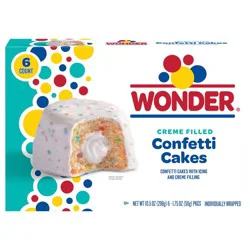 Wonder Cream Filled Confetti Cakes - 10.5oz/6ct