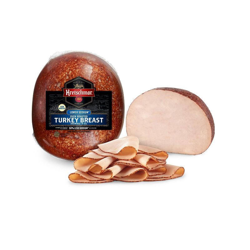 slide 3 of 5, Kretschmar Lower Sodium Oven Roasted Turkey Deli Fresh Sliced - price per lb, per lb