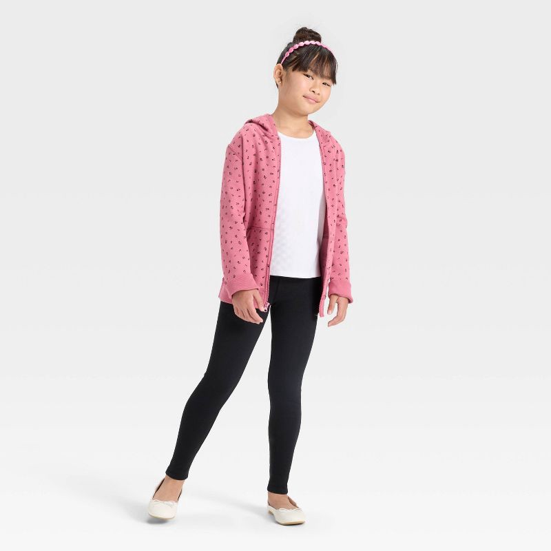 slide 3 of 3, Girls' Cozy Leggings - Cat & Jack™ Black M, 1 ct