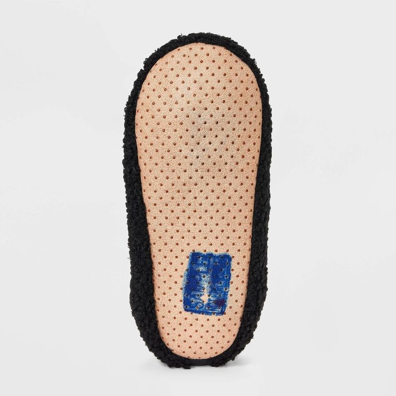 slide 4 of 4, The Nightmare Before Christmas Women's Embroidered Plush Nightmare Before Christmas Slipper Socks with Faux Suede Soles & Grippers - Black M/L, 1 ct