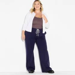 Women's Mid-Rise Knit Sweatpants - Wild Fable™ Navy Blue XXL
