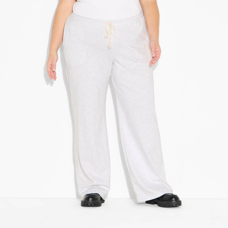 slide 2 of 3, Women's Mid-Rise Knit Sweatpants - Wild Fable™ Heather Gray XXL, 1 ct