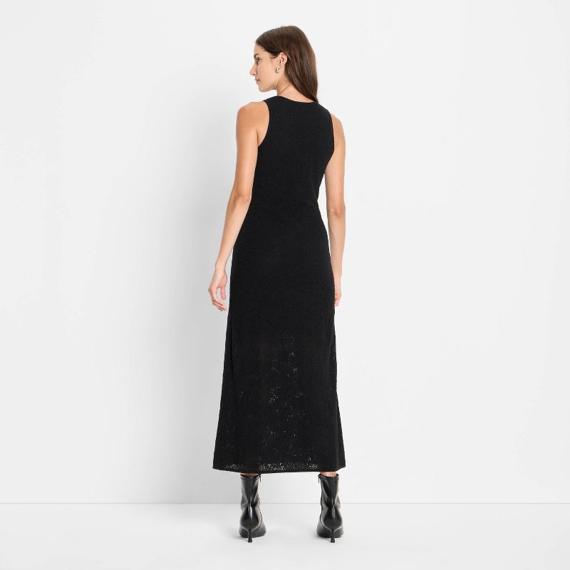 slide 2 of 3, Women's Lace Midi Sweater Dress - Future Collective Black L, 1 ct