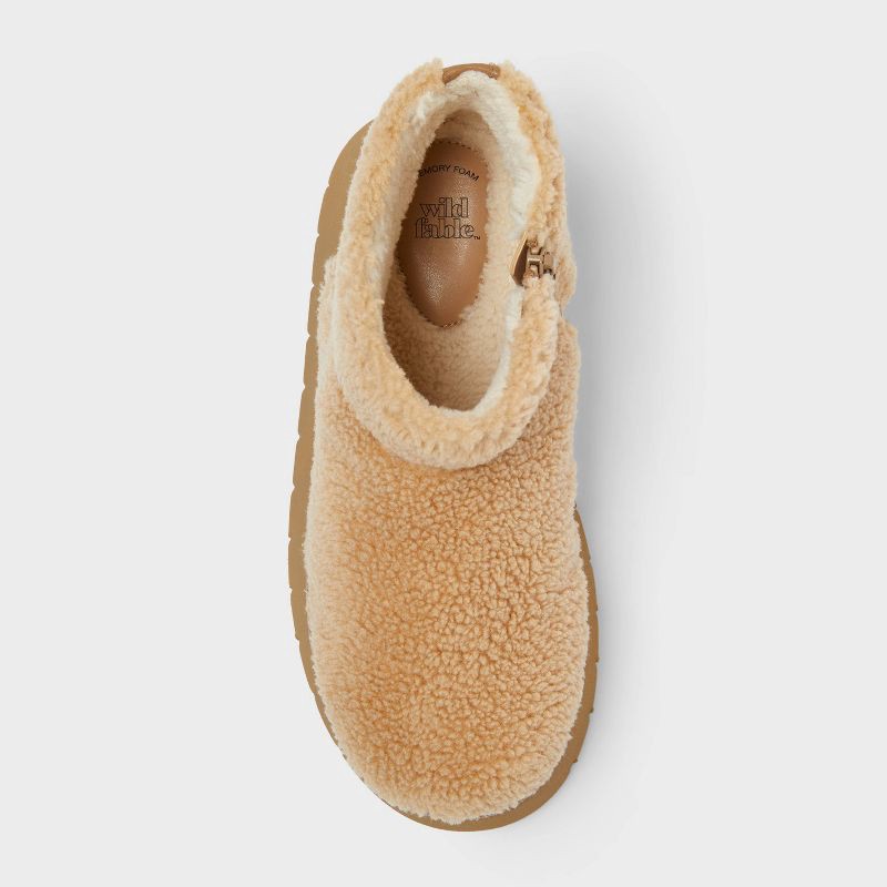 slide 3 of 4, Women's Missy Faux Suede Boots with Memory Foam Insole - Wild Fable™ Beige 8, 1 ct