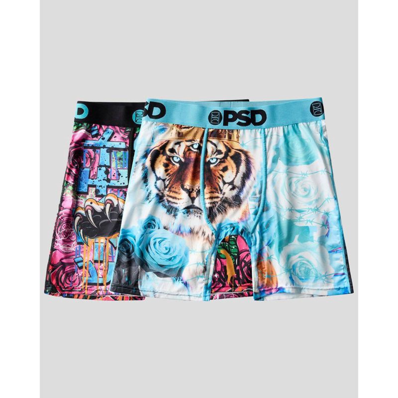 slide 1 of 6, PSD Men's Tiger Rosa/Beast Mode Print Briefs - XXL, 1 ct