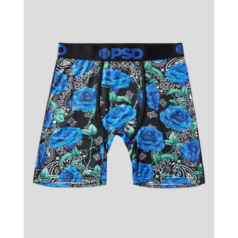 slide 4 of 6, PSD Men's Rose Print Briefs - Red/Blue XXL, 1 ct