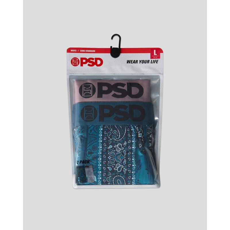 slide 6 of 6, PSD Men's Paisley Maze Print Briefs - Teal/Mauve XL, 1 ct