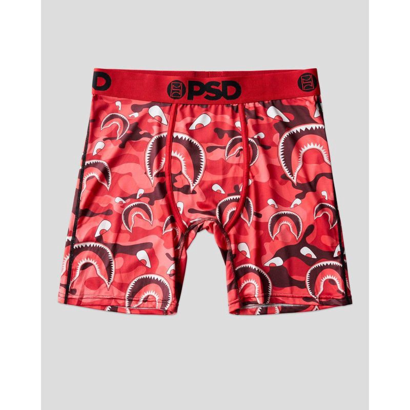 slide 2 of 6, PSD Men's Red Warface Print Briefs - Camo/Black M, 1 ct