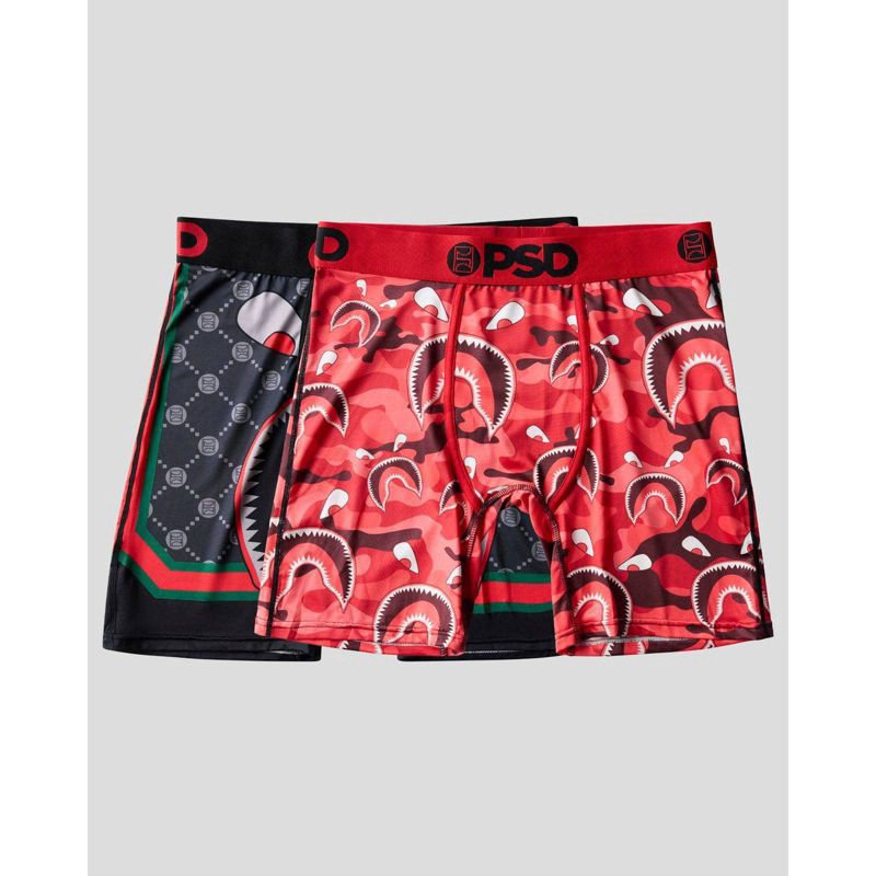 slide 1 of 6, PSD Men's Red Warface Print Briefs - Camo/Black XXL, 1 ct