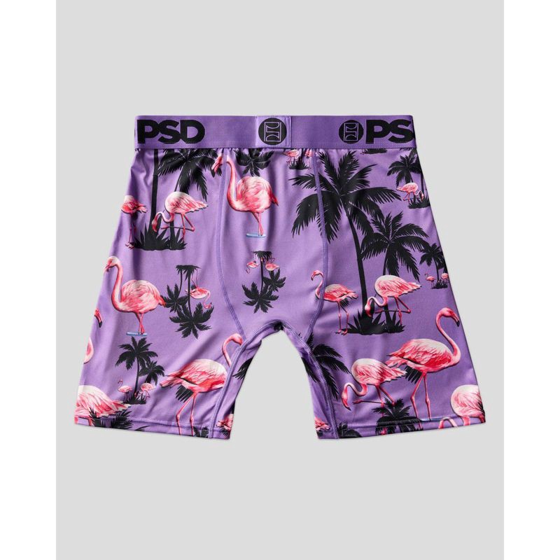 slide 3 of 6, PSD Men's Flamingo Print Briefs - Purple/Pink M, 1 ct