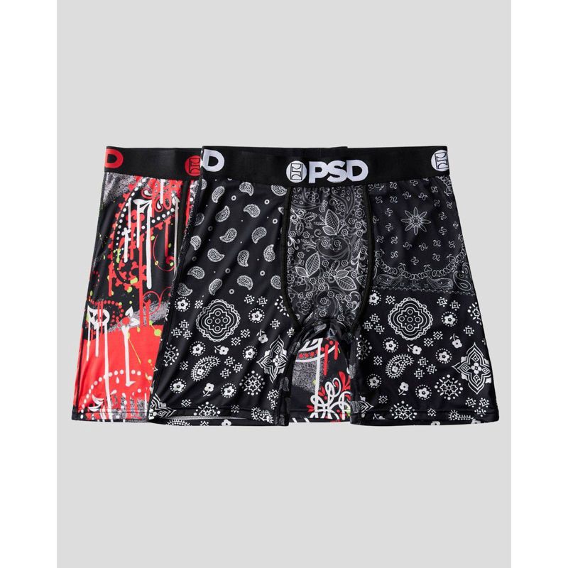 slide 1 of 6, PSD Men's Paisley Print Briefs - Neon S, 1 ct