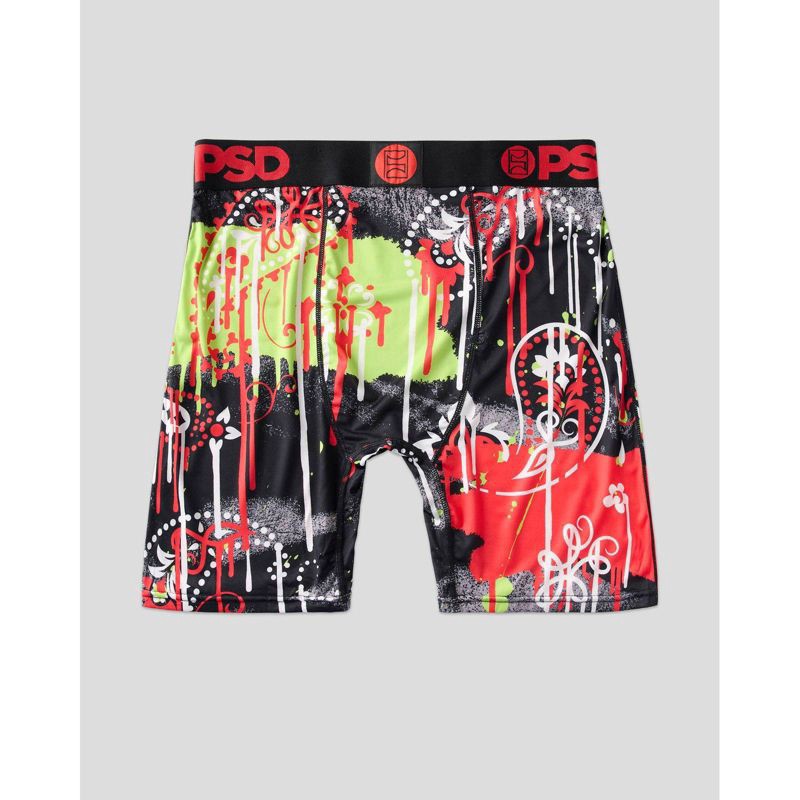 slide 5 of 6, PSD Men's Paisley Print Briefs - Neon S, 1 ct