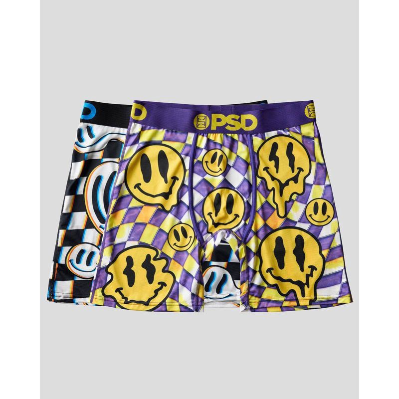 slide 1 of 6, PSD Men's Smile Dimension Print Briefs - Purple/Gold L, 1 ct