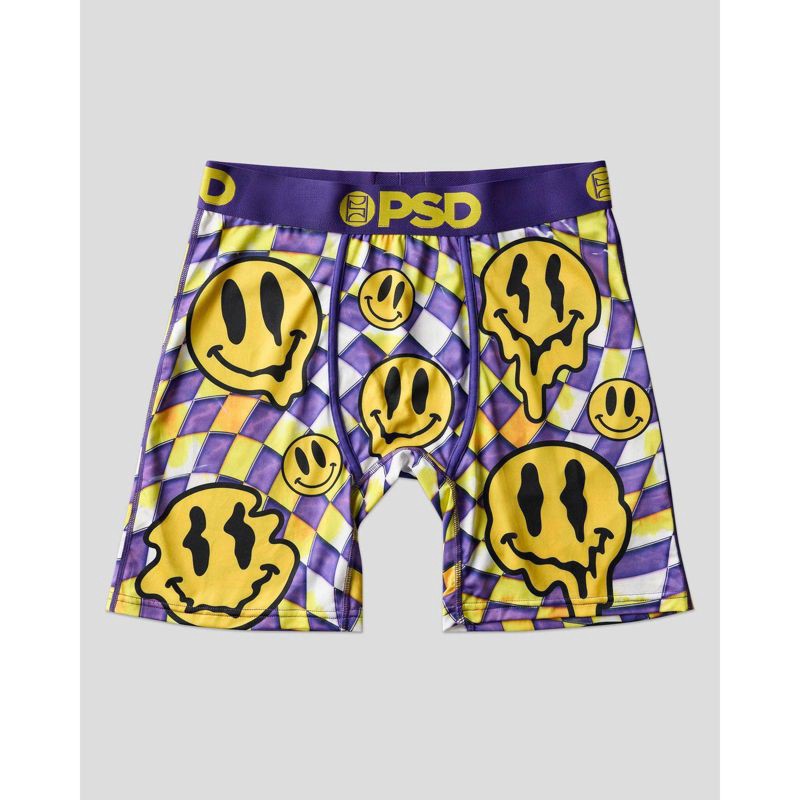 slide 2 of 6, PSD Men's Smile Dimension Print Briefs - Purple/Gold XL, 1 ct