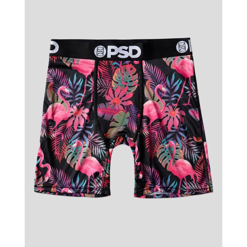 slide 4 of 6, PSD Men's Tropical Flamingo Print Briefs - Blue/Pink XXL, 1 ct