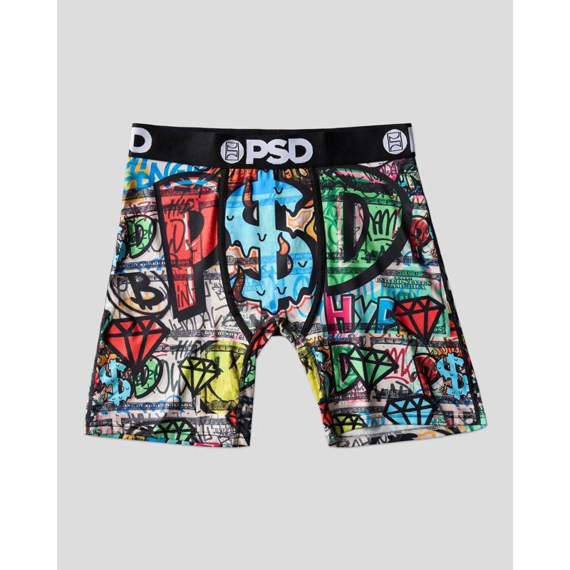 slide 4 of 6, PSD Men's Graffiti Smile Print Briefs - L, 1 ct