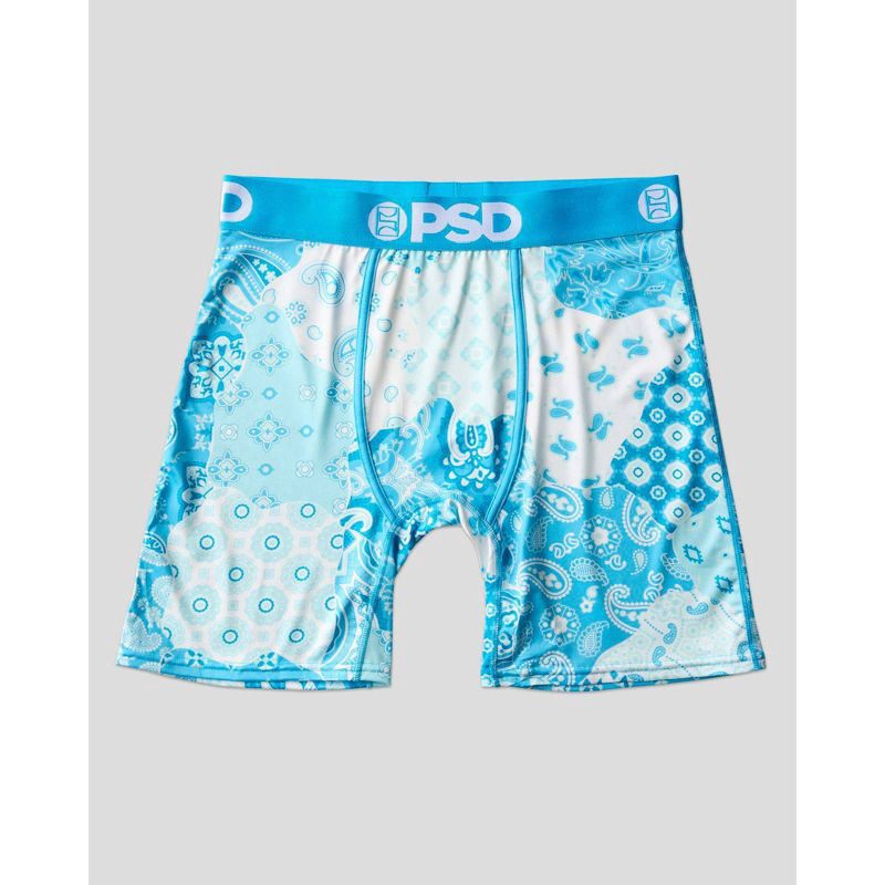 slide 2 of 6, PSD Men's Paisley Print Briefs - Blue/Cream XXL, 1 ct