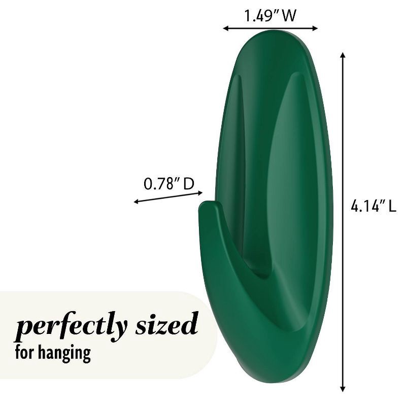 slide 2 of 9, Command Damage-Free Large Designer Hook Watermelon, 1 ct