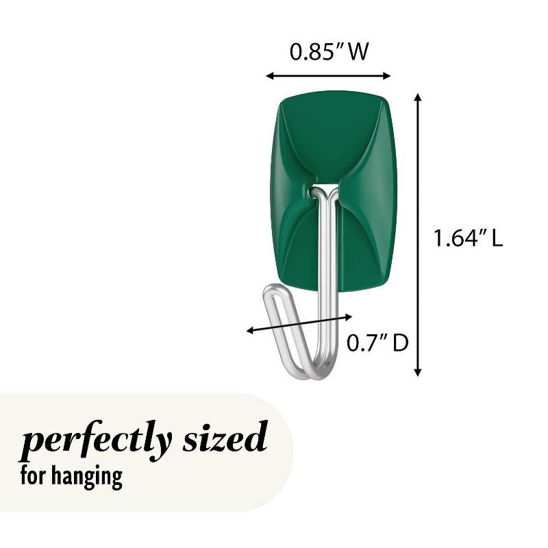 slide 2 of 9, Command 4pk Damage-Free Small Wire Hooks Watermelon, 4 ct