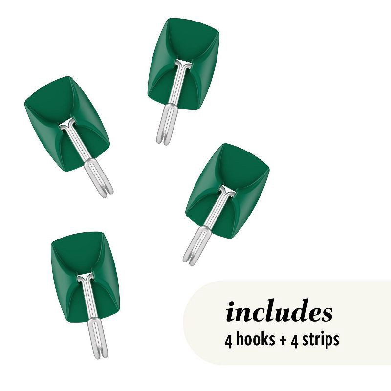 slide 3 of 9, Command 4pk Damage-Free Small Wire Hooks Watermelon, 4 ct