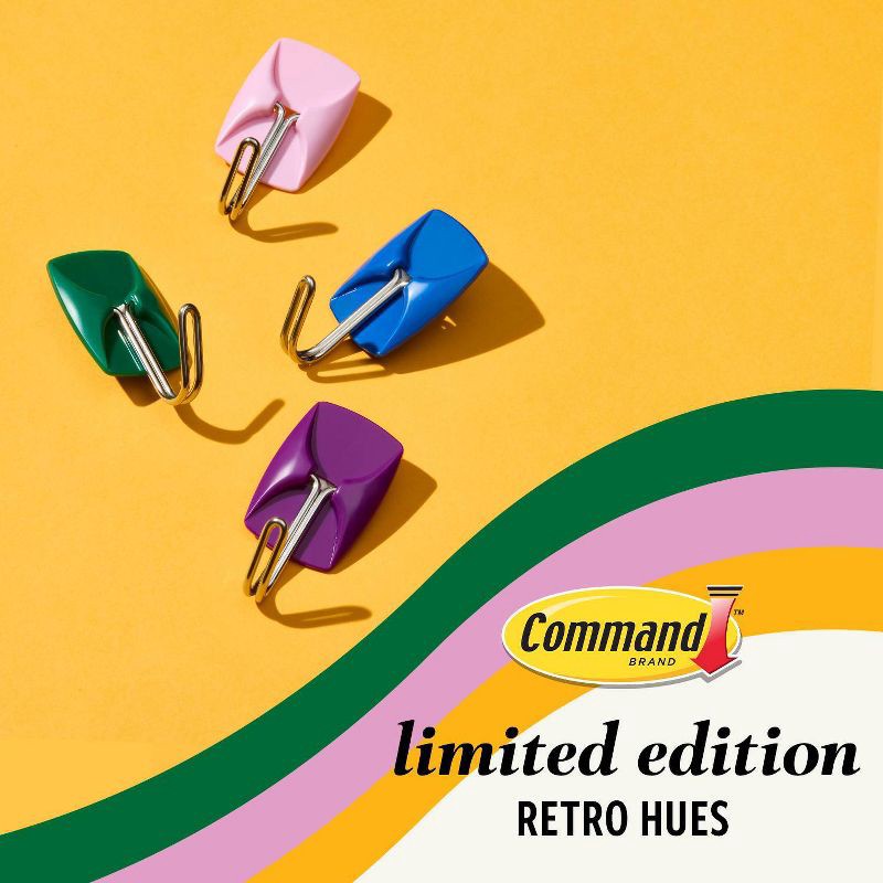 slide 8 of 9, Command 4pk Damage-Free Small Wire Hooks Watermelon, 4 ct