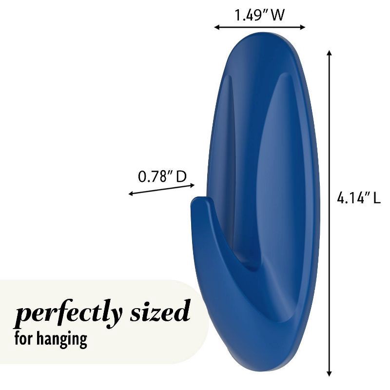 slide 3 of 9, Command Damage-Free Large Designer Hook Artic Freeze, 1 ct