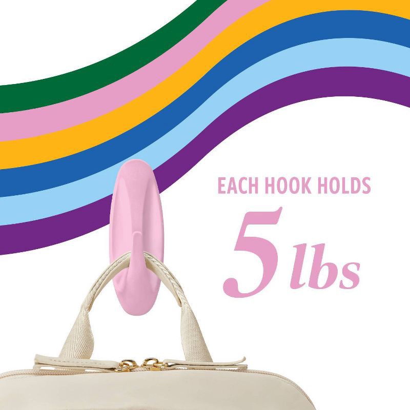 slide 4 of 9, Command Damage-Free Large Designer Hook Lilac Lemonade, 1 ct