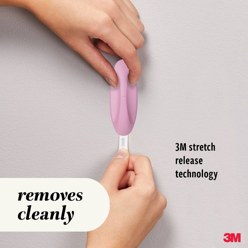 slide 7 of 9, Command Damage-Free Large Designer Hook Lilac Lemonade, 1 ct