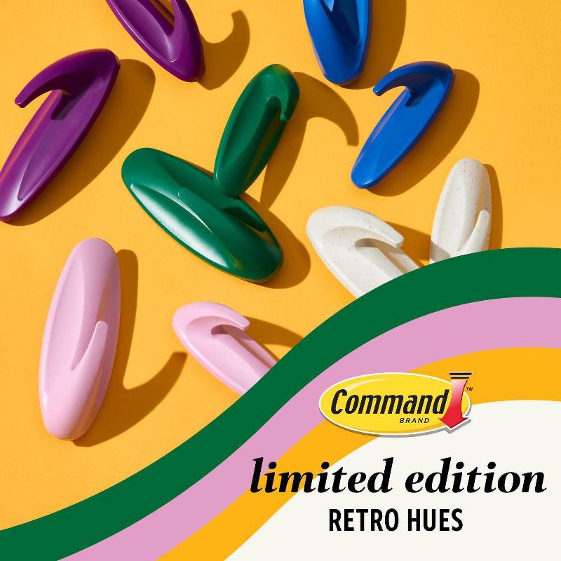 slide 8 of 9, Command Damage-Free Large Designer Hook Lilac Lemonade, 1 ct