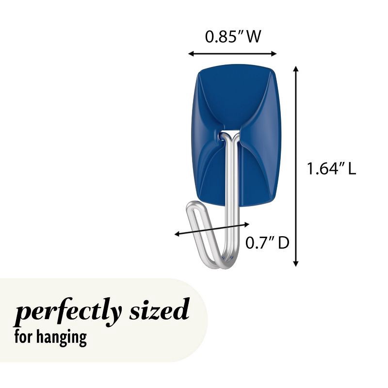 slide 2 of 9, Command 4pk Damage-Free Small Wire Hooks Arctic Freeze, 4 ct