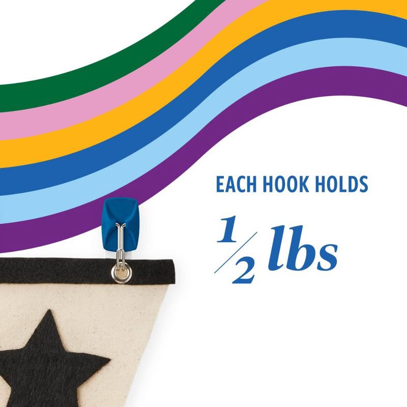 slide 4 of 9, Command 4pk Damage-Free Small Wire Hooks Arctic Freeze, 4 ct