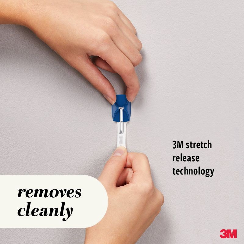 slide 7 of 9, Command 4pk Damage-Free Small Wire Hooks Arctic Freeze, 4 ct