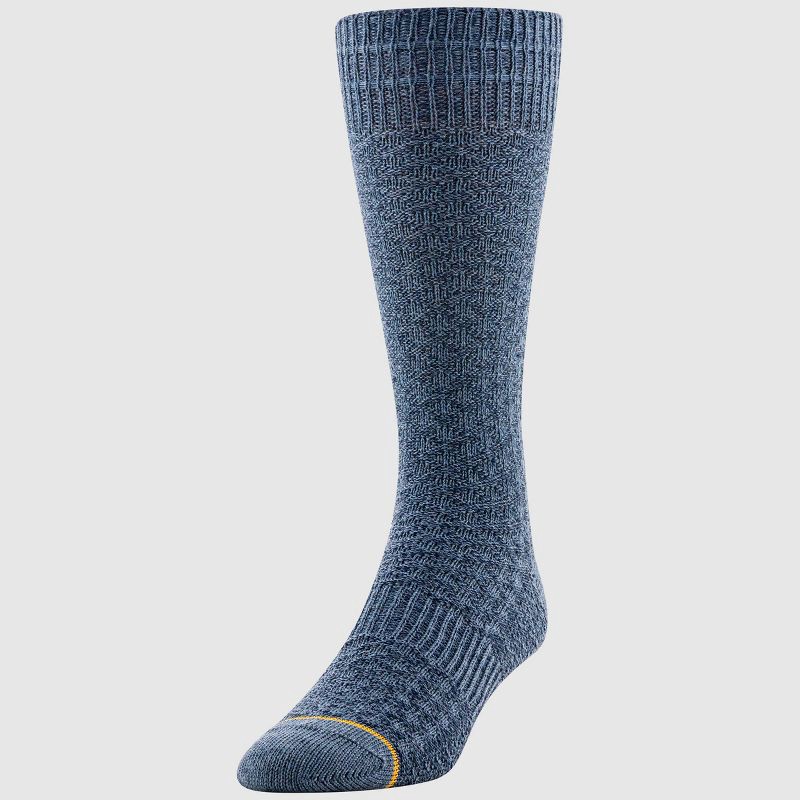 slide 3 of 5, GOLDTOE Signature Collection Men's Camp Honeycomb Rag Crew Socks - Blue 6-12.5, 1 ct