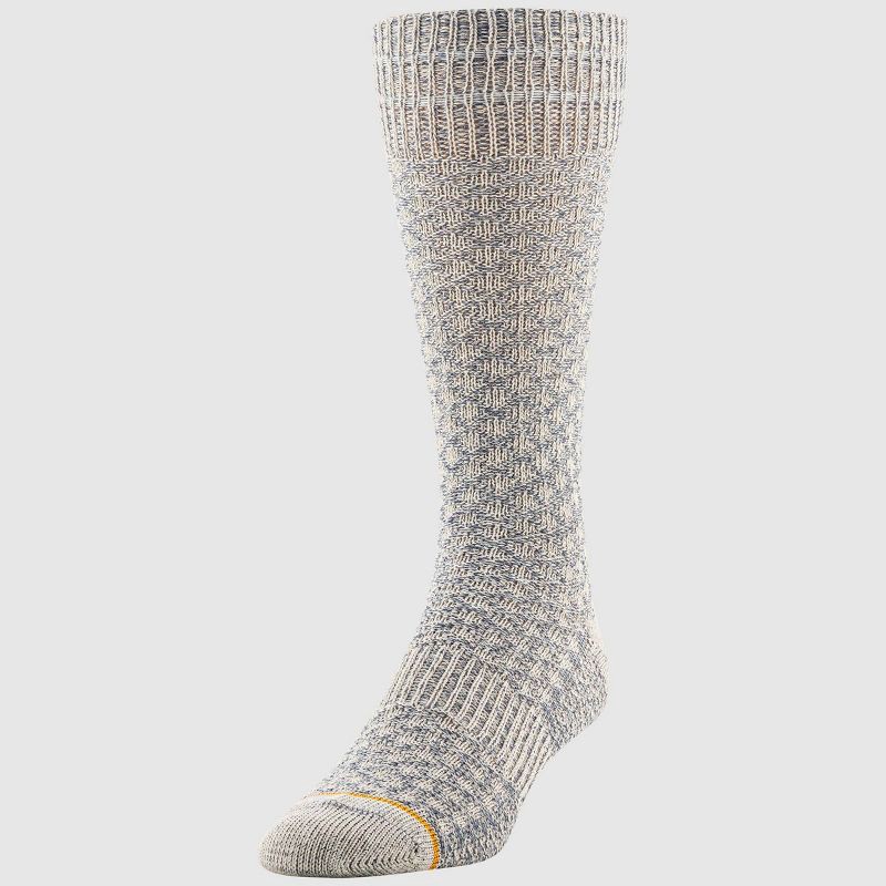 slide 4 of 5, GOLDTOE Signature Collection Men's Camp Honeycomb Rag Crew Socks - Blue 6-12.5, 1 ct