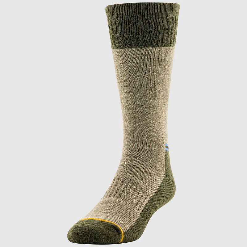 slide 3 of 5, GOLDTOE Signature Collection Men's Brushed Lined Crew Socks - Green/Brown 6-12.5, 1 ct