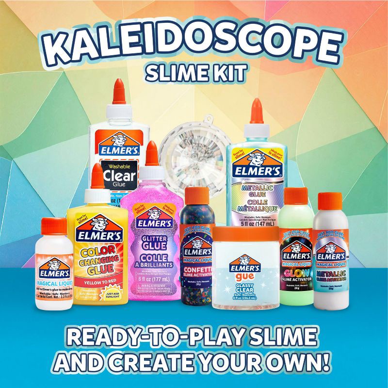slide 2 of 5, Elmer's 10pc Kaleidoscope Slime Kit Gift, 10 ct